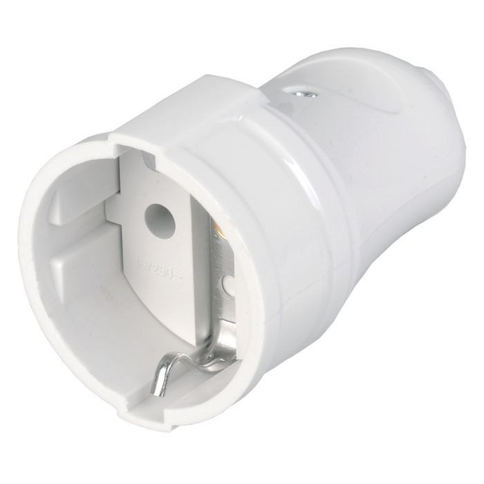 Купить оптом Штепсельное гнездо с заземлением белое 16А 250В (SBE-16 ...