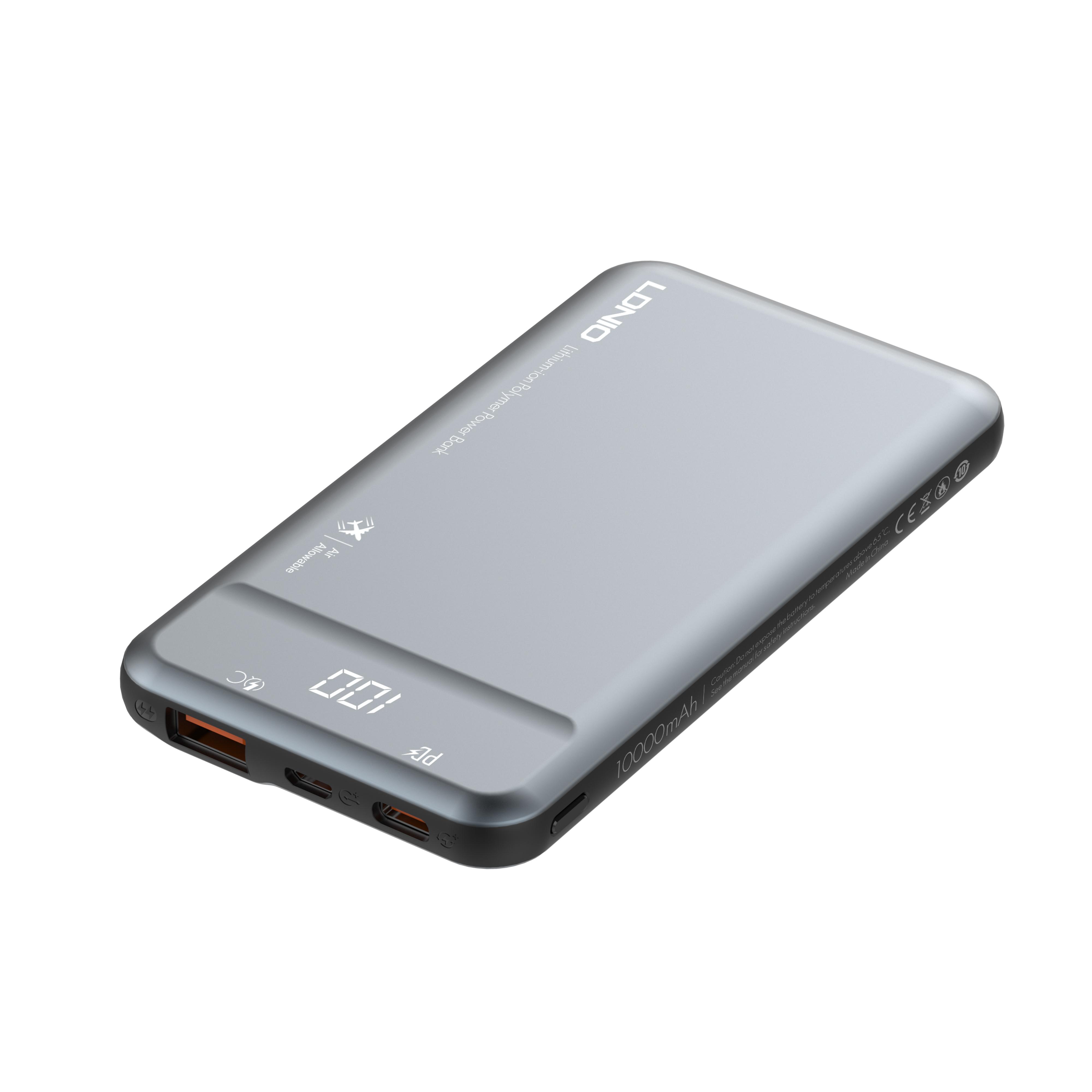 ➤Купить оптом LDNIO PQ1015/ Powerbank 10000 mAh/ LED дисплей/ PD + QC 3.0/  Type-C/ Выход: 3A, max 18W/ Gray 🚛 с доставкой в интернет магазине  AMRmarket.ru